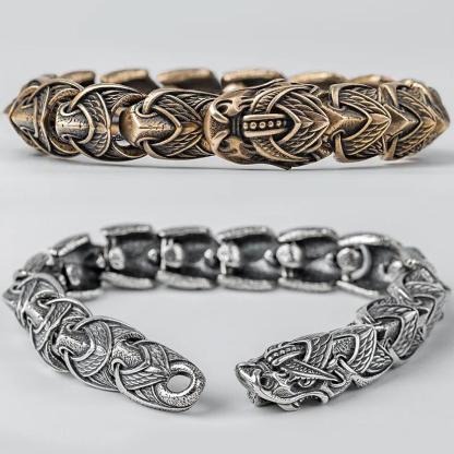 Jormungandr Bracelet - Bronze or Sterling Silver-xinru shop