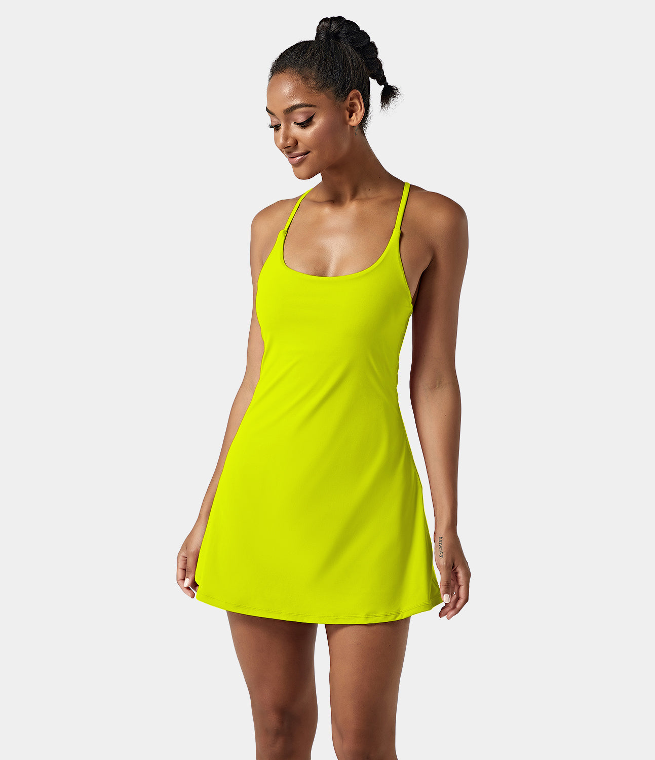 Women's Exercise Workout Dress With Phone Pocket-xinru shop