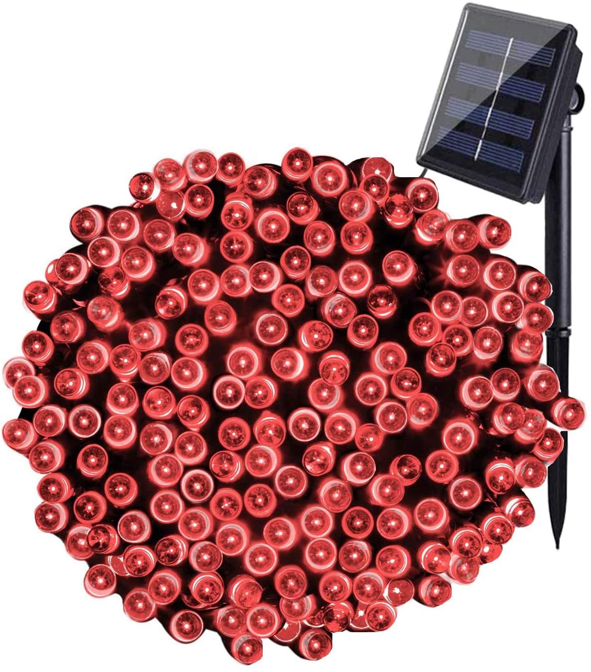 Outdoor Decorative Solar 100-LED Fairy String Lights With Ground Stake-xinru