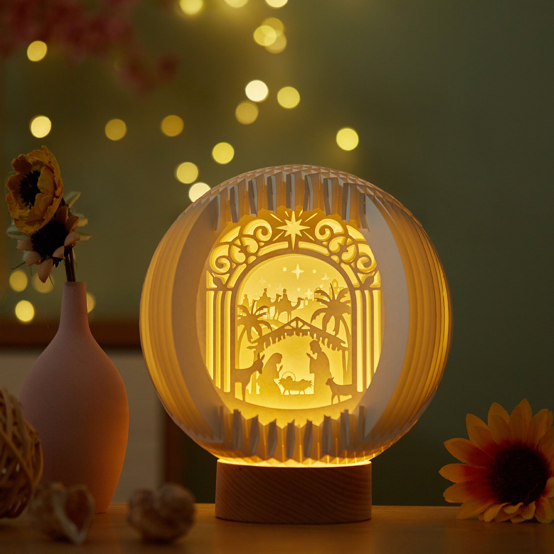 Paper Art Light And Shadow DIY Handmade Creative Paper Carving Lamp-xinru