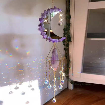 Crystal Sun Catcher Prism Moon-xinru