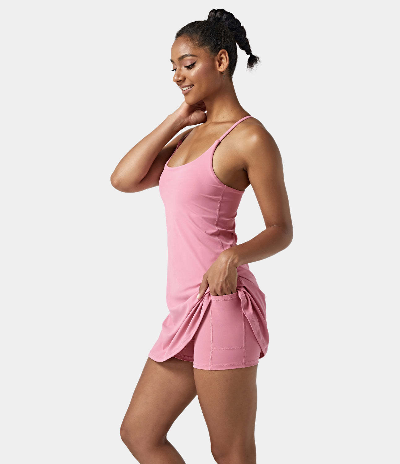Women's Exercise Workout Dress With Phone Pocket-xinru shop