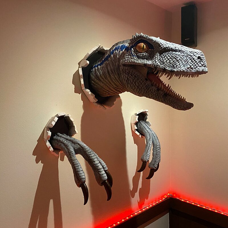 Wall Bursting Velociraptor Decorations-xinru