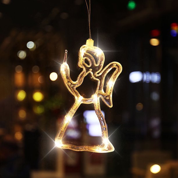 Christmas Lights LED Window Sucker Lamp Battery-Operated for Window Decorations-xinru shop
