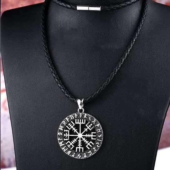 Women Vegvisir Viking Wayfinder Pendant Necklaces-xinru