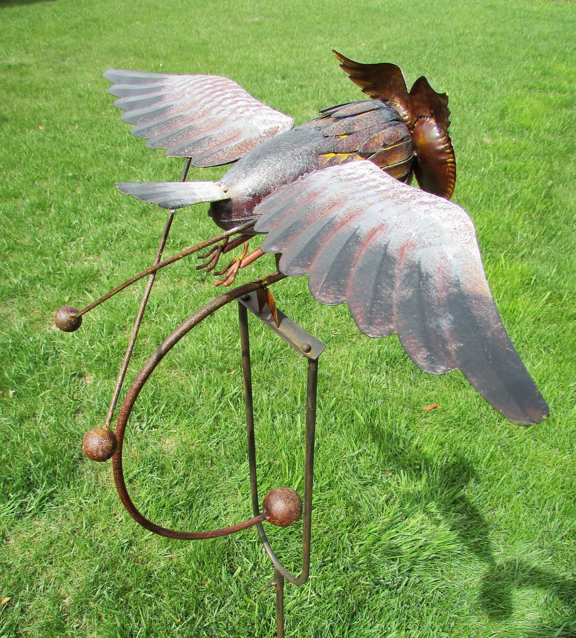 Eagle Garden Sculpture Large Bird Outdoor Statues Metal Yard Patio Lawn Decor-xinru