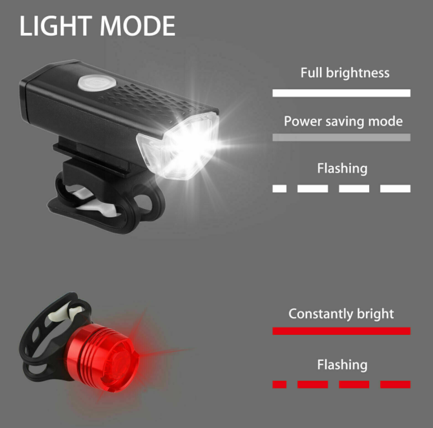 Bicycle Flashing Bike Lights Accessories Head Light And Tail Light-xinru
