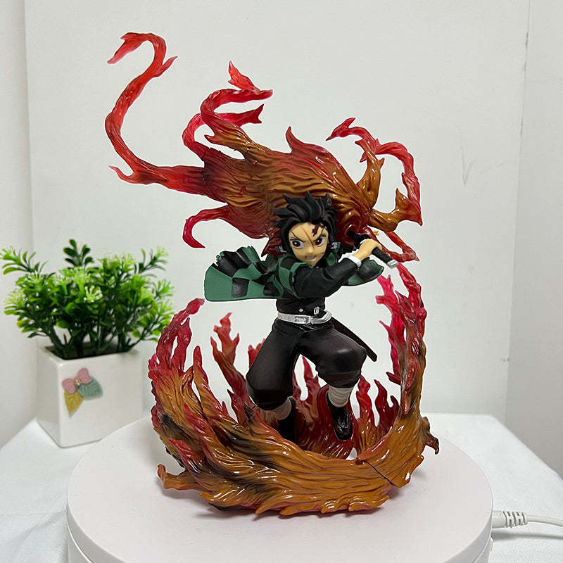 Demon Slayer Anime Figure Kamado Tanjirou Hinokami Kagura Action Figure-xinru