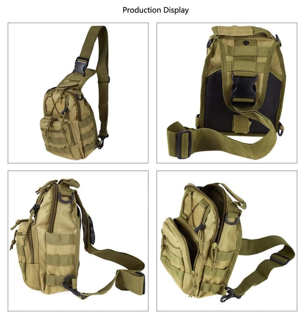 Military Survival Shoulder Tactical Sling Backpack-xinru