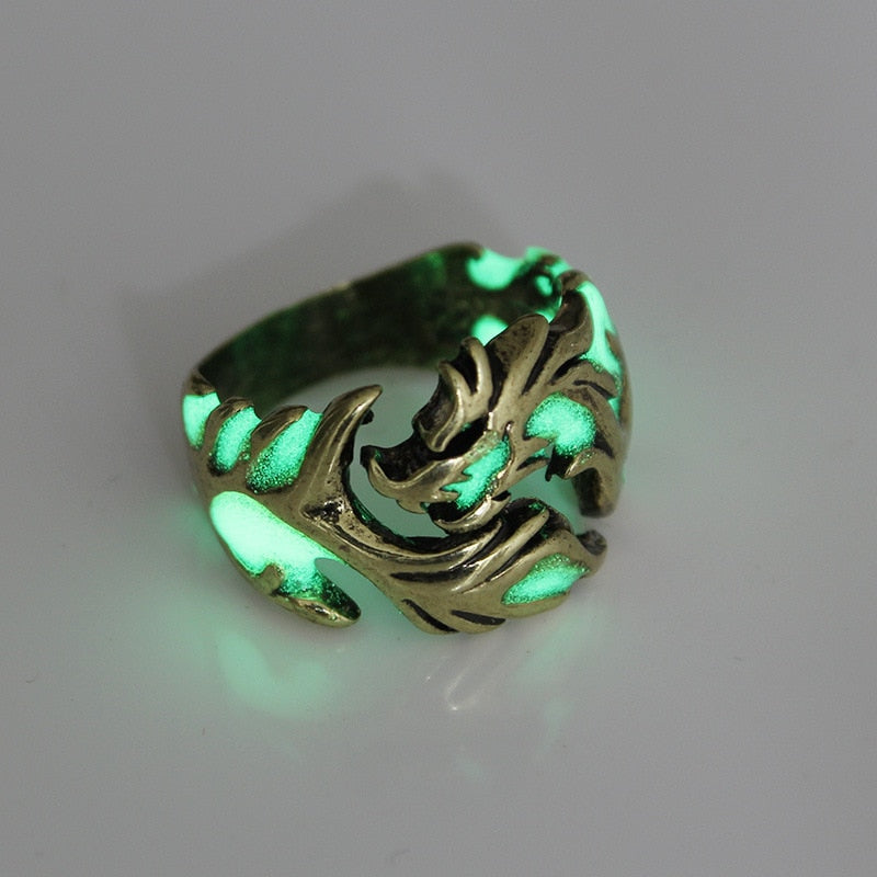 Hypoallergenic Luminous Dragon Ring  Favors For Women and Men-xinru