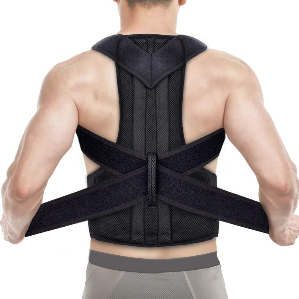Men  Adjustable Back Posture Corrector Low Support Shoulder Brace-xinru