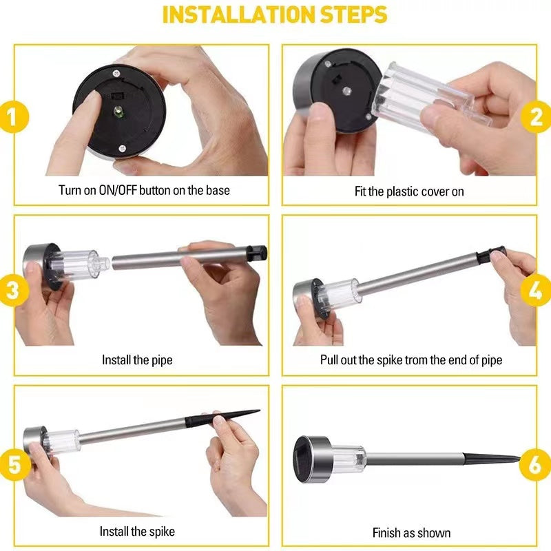 Waterproof Cool White Outdoor Solar Powered Patio Stake Lights-xinru