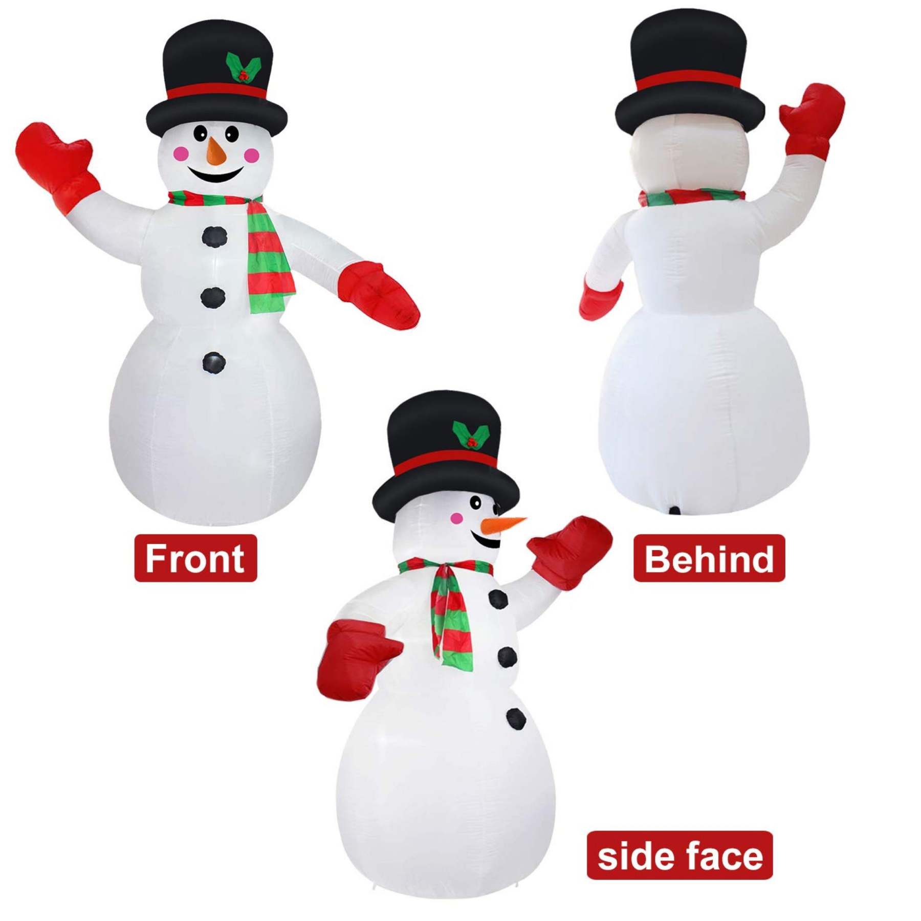 8FT Christmas Snowman Decorations Built-in LED Light-xinru shop