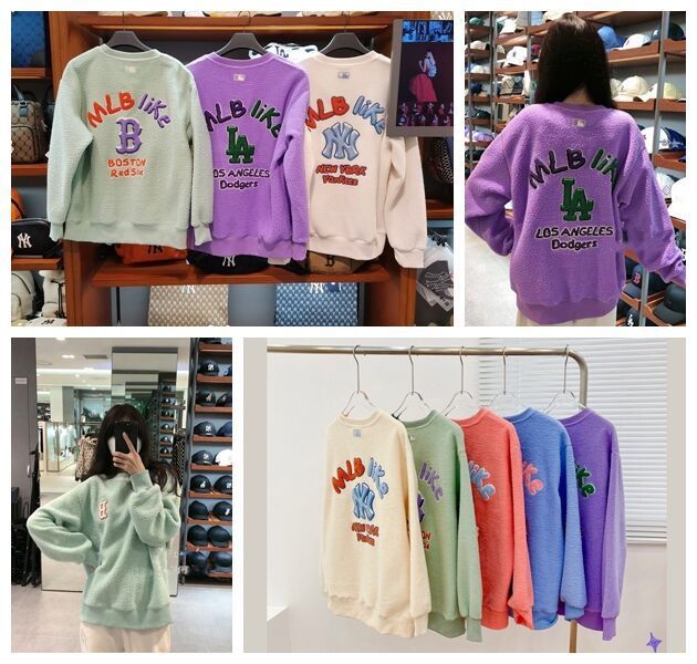 韓国 MLB KOREA KIDS LIKE フード フリース パーカ ホワイト-xinru shop