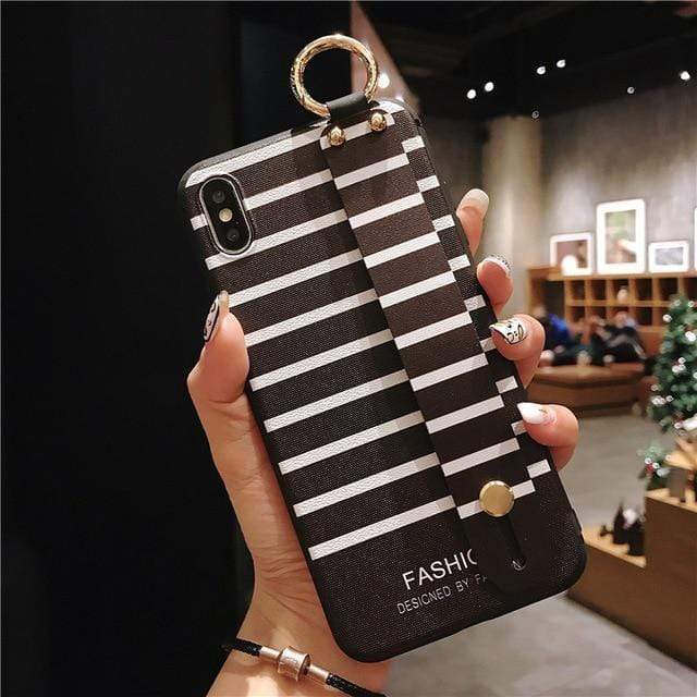 Wrist Strap Stripes Case-xinru