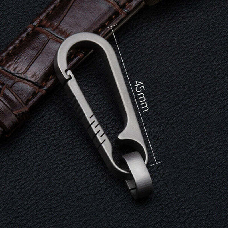 Titanium Heavy Duty Carabiner Keychain Quick Release Hooks With Titanium Key Ring-xinru