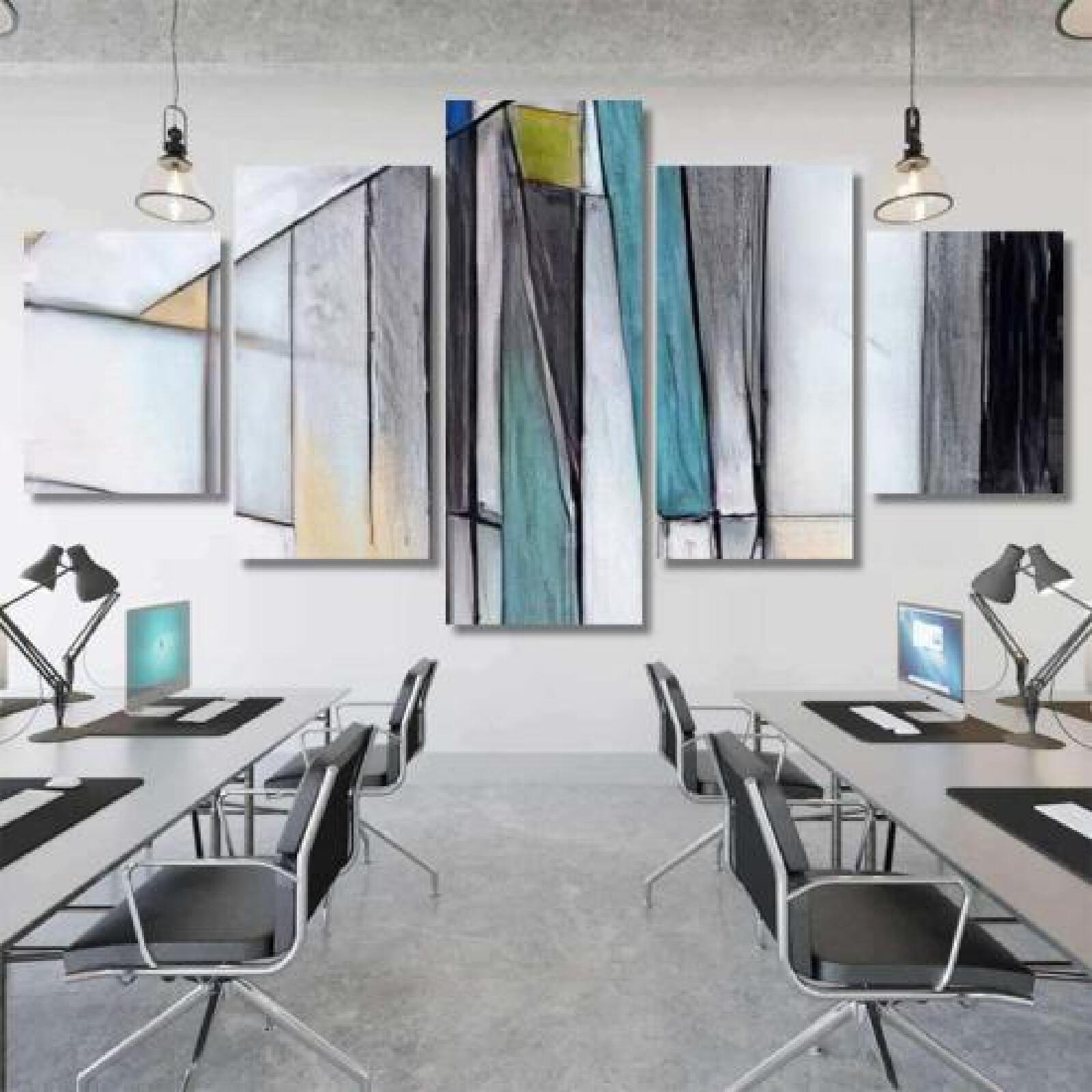 Charcoal Pastel Study Abstract Painting Geometric-xinru shop