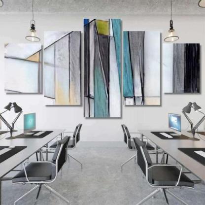 Charcoal Pastel Study Abstract Painting Geometric-xinru shop