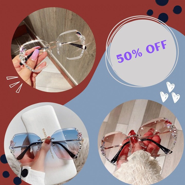 Woman Diamond Sunglasses For Beach Summer-xinru