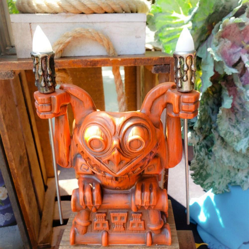 Retro Tiki Figure Statue Hawaii Totem Outdoor Resin Garden Decoration-xinru