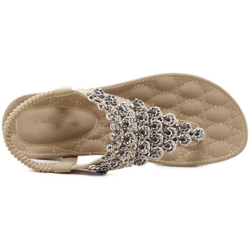 Women Summer Beach Peacock Flip Flop Female Sandals-xinru