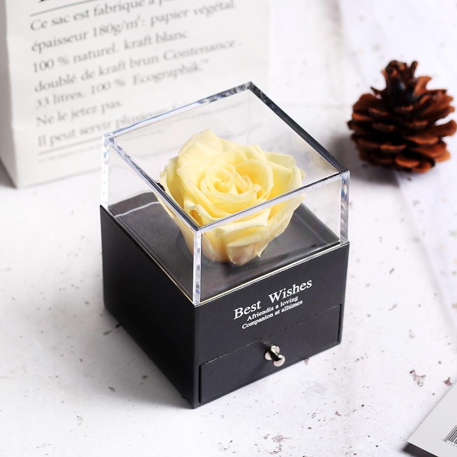 Immortal Preserved Rose Teddy Bear Box Display-xinru