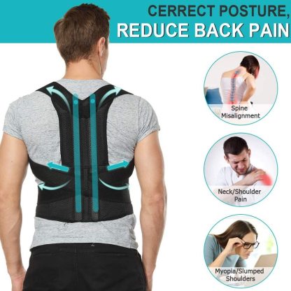 Men  Adjustable Back Posture Corrector Low Support Shoulder Brace-xinru