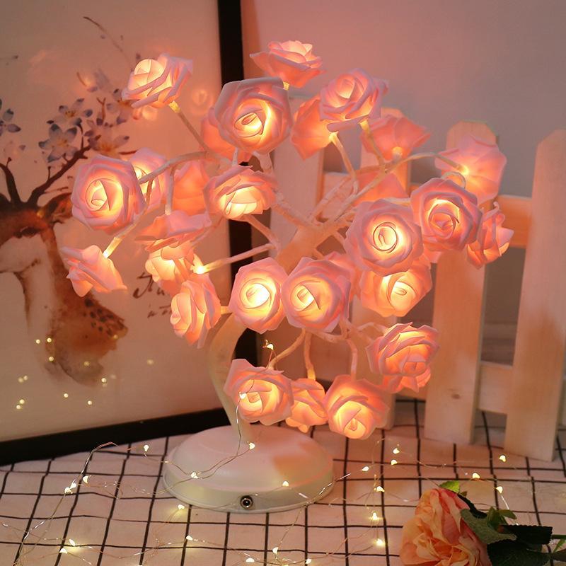 Romantic soft light rose lamp-xinru shop