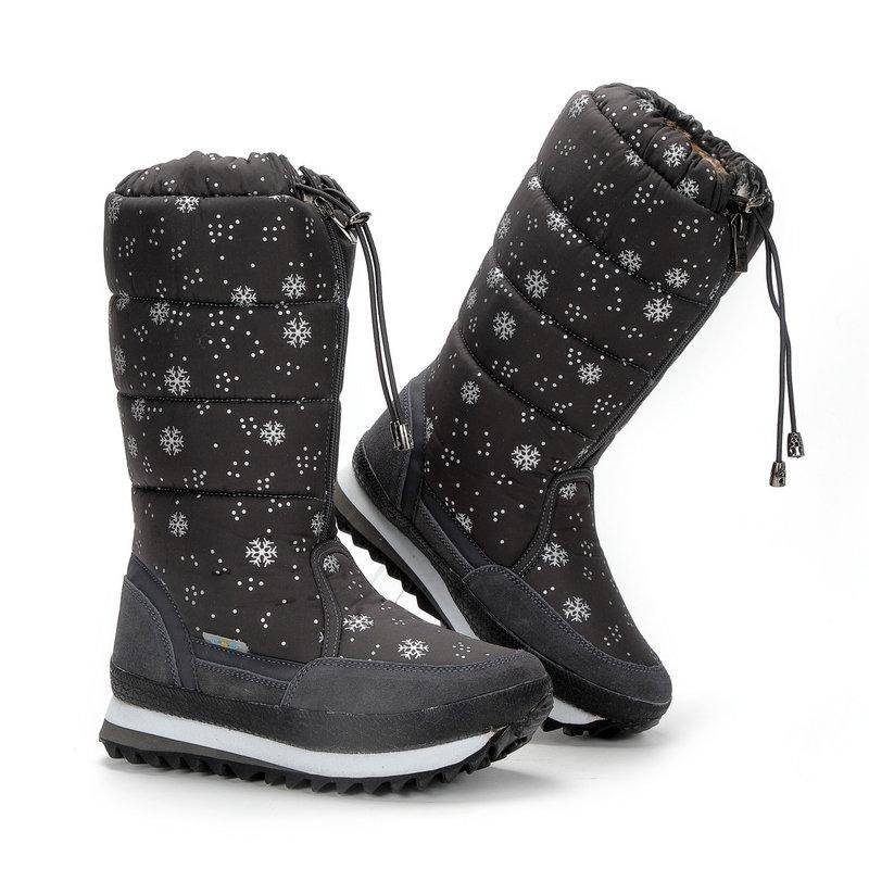 Winter Snow Boots for Women Waterproof Snowflake High Boots-xinru shop