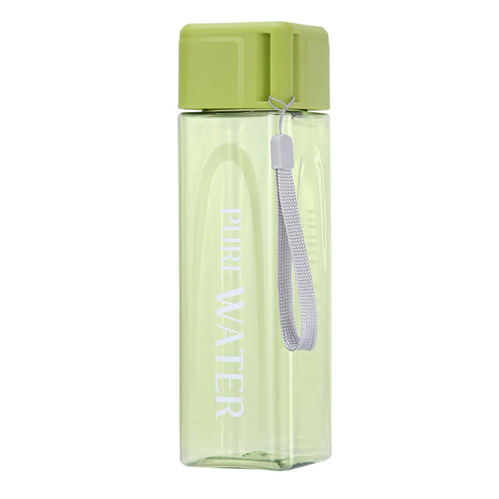 Water Bottle Outdoor Portable 450ml Water Cup Square Plastic Sports Drink Bottle-xinru