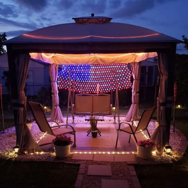 Outdoor Large American Flag LED String Lamp-xinru