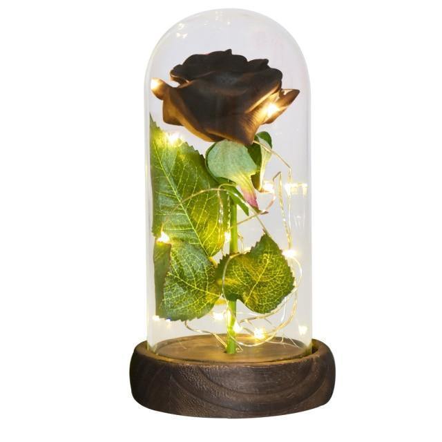 Colorful LED Crystal Glass Rose Lantern-xinru
