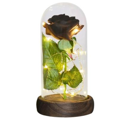 Colorful LED Crystal Glass Rose Lantern-xinru