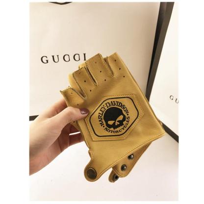 Motorcycle Retro Half Finger Gloves-xinru shop
