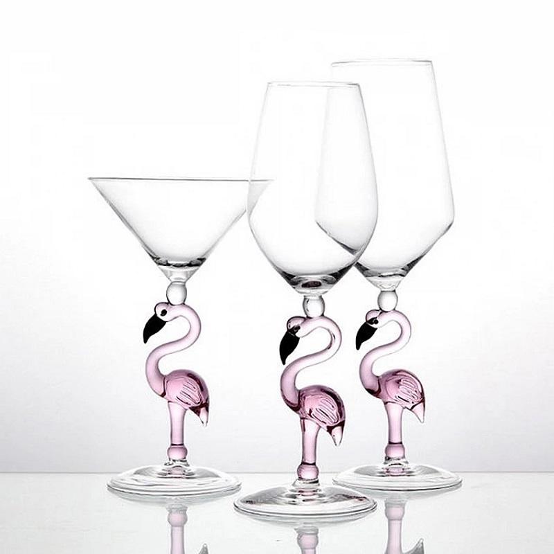 Creative Flamingo Wine Glasses Durable Goblet Set-xinru