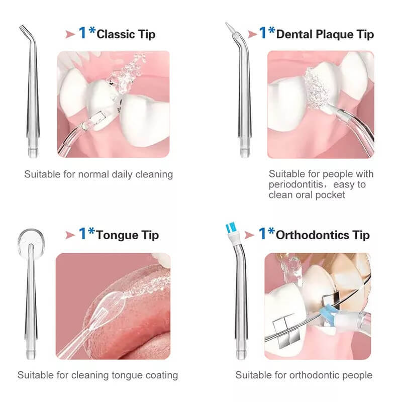 Portable Dental Water Irrigator Usb Rechargeable 4 Jet Tips-xinru