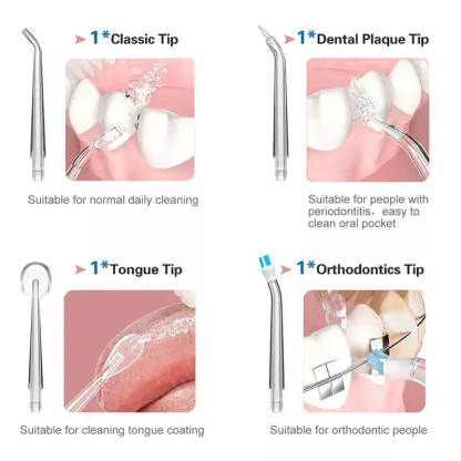 Portable Dental Water Irrigator Usb Rechargeable 4 Jet Tips-xinru
