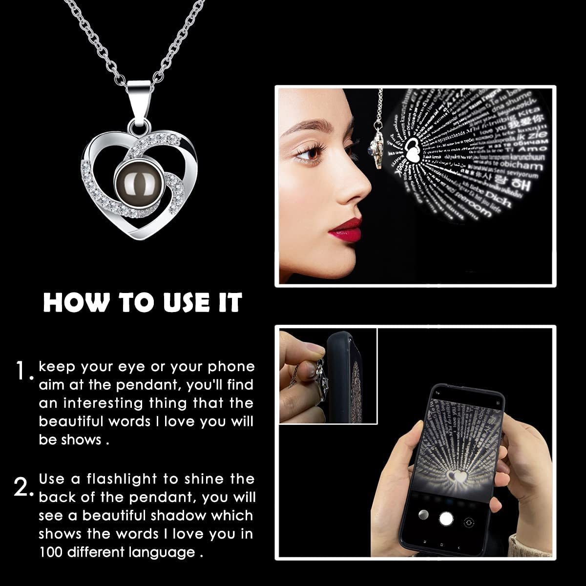 Mother's Day Gift Soap Flower with Necklace I Love You in Gift Set Gift-xinru