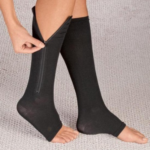 Zipper Compression Socks - Zip Up Support Stockings ~ Easy to Wear!-xinru