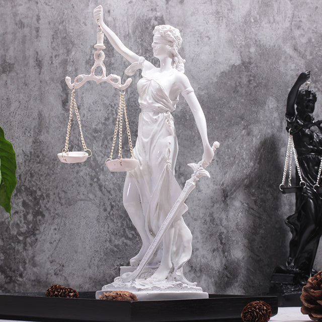 Greek Justice Goddess Statue Angels Resin Sculpture Home Decoration Accessories-xinru