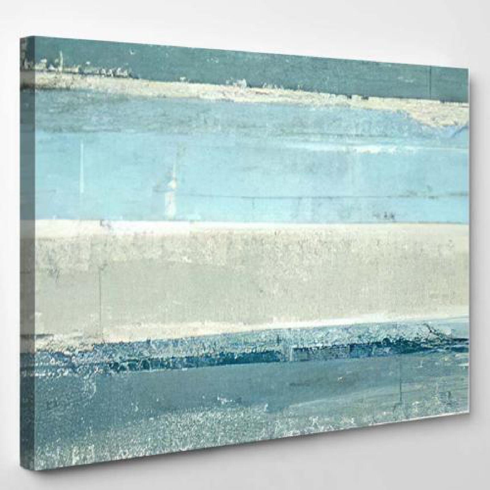 Blue Grey Abstract Art-xinru shop