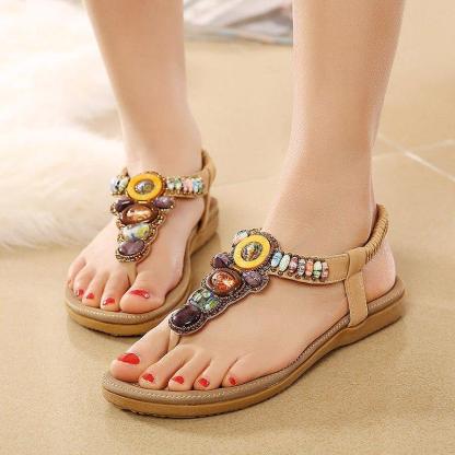 Women Casual Outdoor Plus Size Sandals Waterproo SliP On Round Female Slippers-xinru