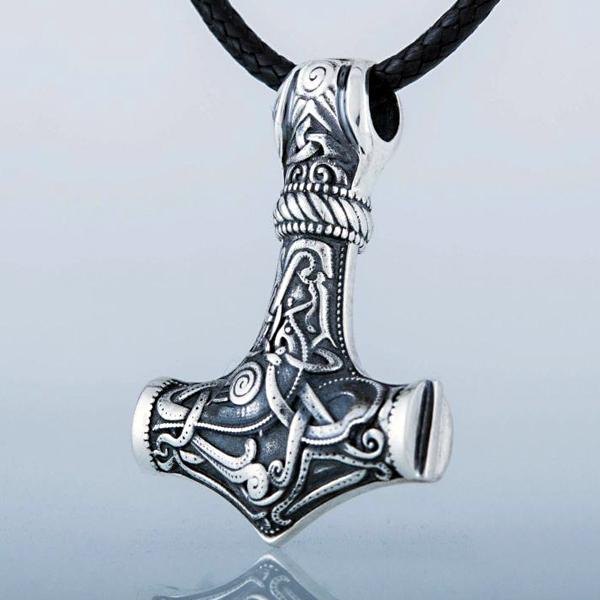 Solid Back Mjolnir - Sterling Silver or Gold-xinru shop