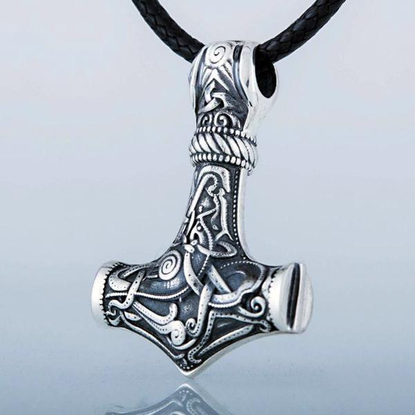 Solid Back Mjolnir - Sterling Silver or Gold-xinru shop