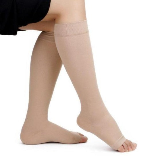Open Toe Compression Socks - Easy to Put On Toeless Support Stockings!-xinru