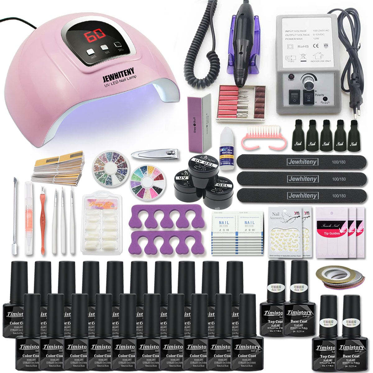 Acrylic Nail Kit Nail Drill Led Nail Lamp 20000rpm-xinru