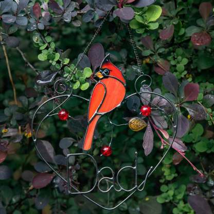 Personalised Female Cardinal Suncatcher-xinru