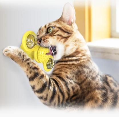 Cat Puzzle Windmill Spinning Toy With Suction Cup-xinru