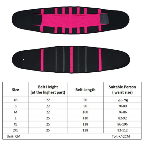 Adjustable Waist Back Support Waist Trainer Trimmer Belt