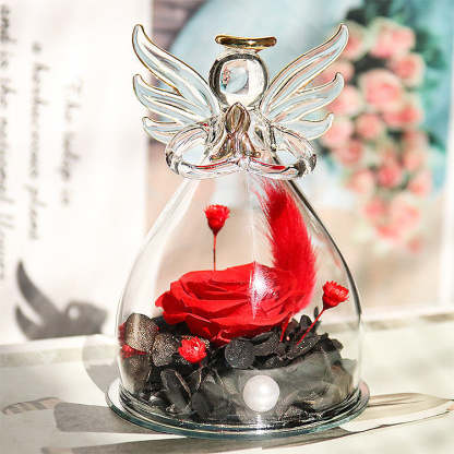 Mother's Day Gifts Led Angel Figurines With Pretty Rose-xinru